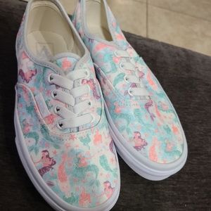 Vans kids white with mermaids sneakers size 2